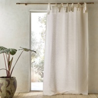 Штора 100 лен с завязками Colin 140 x 260 см белый AM.PM  фото, kupilegko.ru